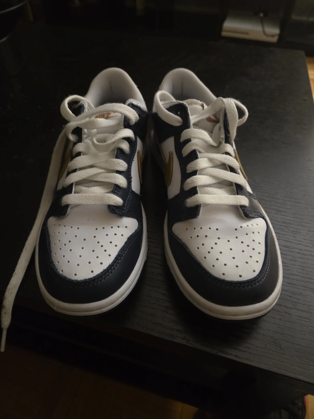 Nike Dunk Low White/Gold Shoes