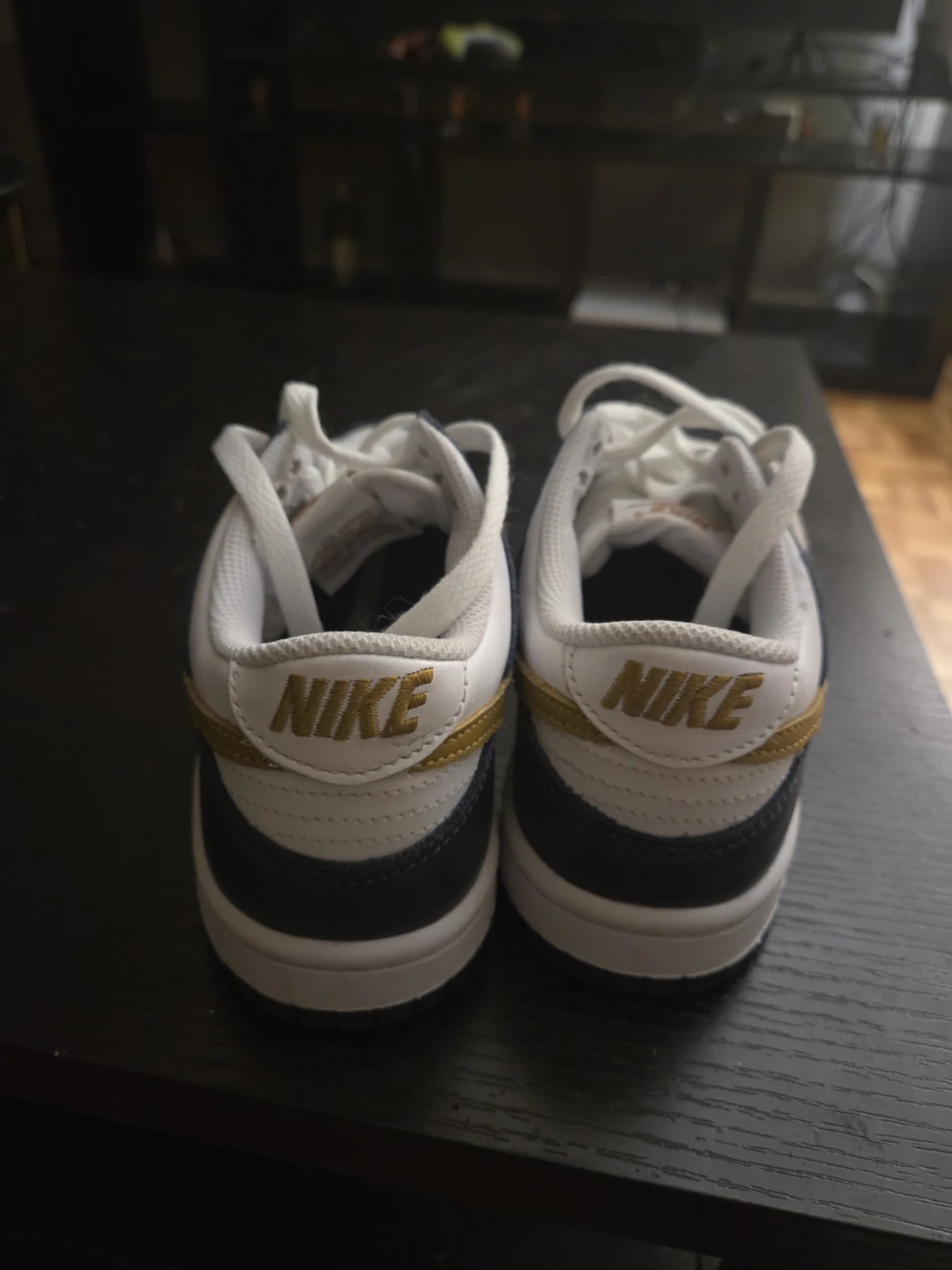 Nike Dunk Low White/Gold Shoes - photo 2