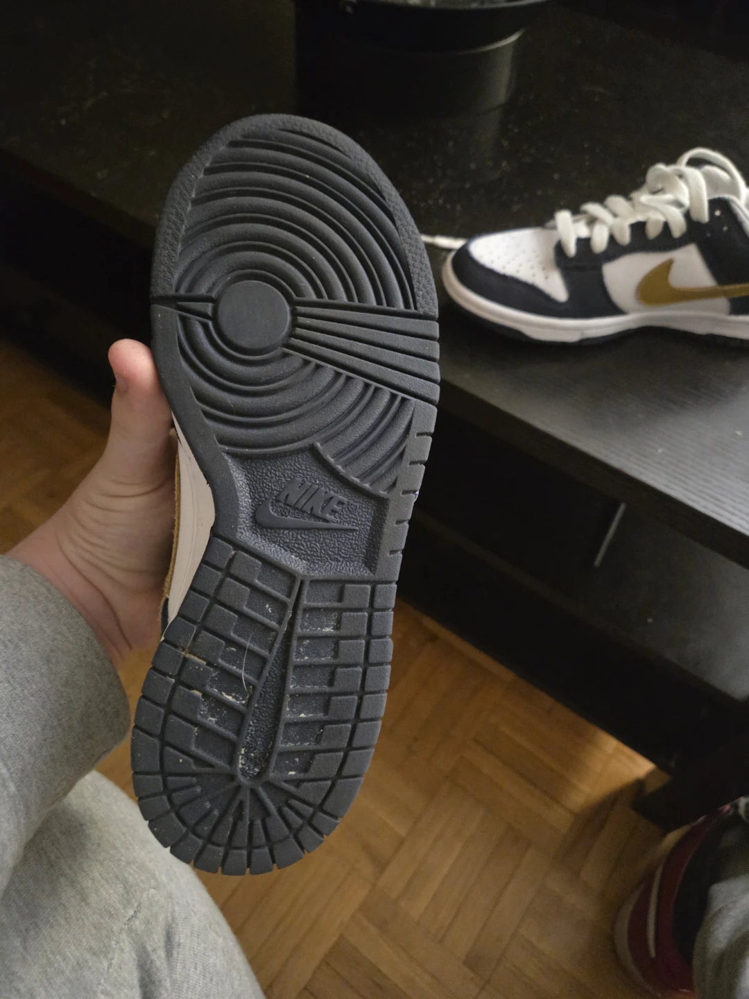 Nike Dunk Low White/Gold Shoes - photo 4