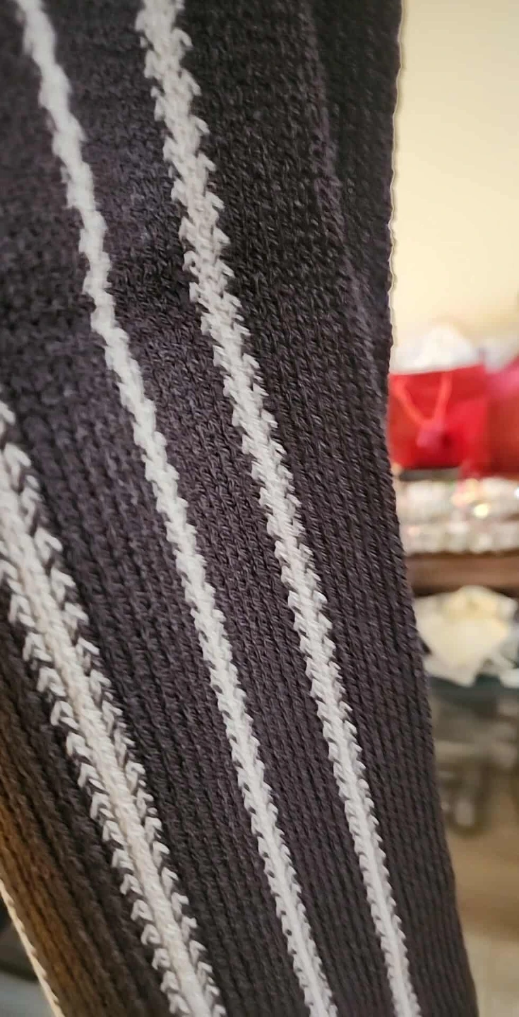 NEW Brown Striped Scarf with Fringes - photo 3