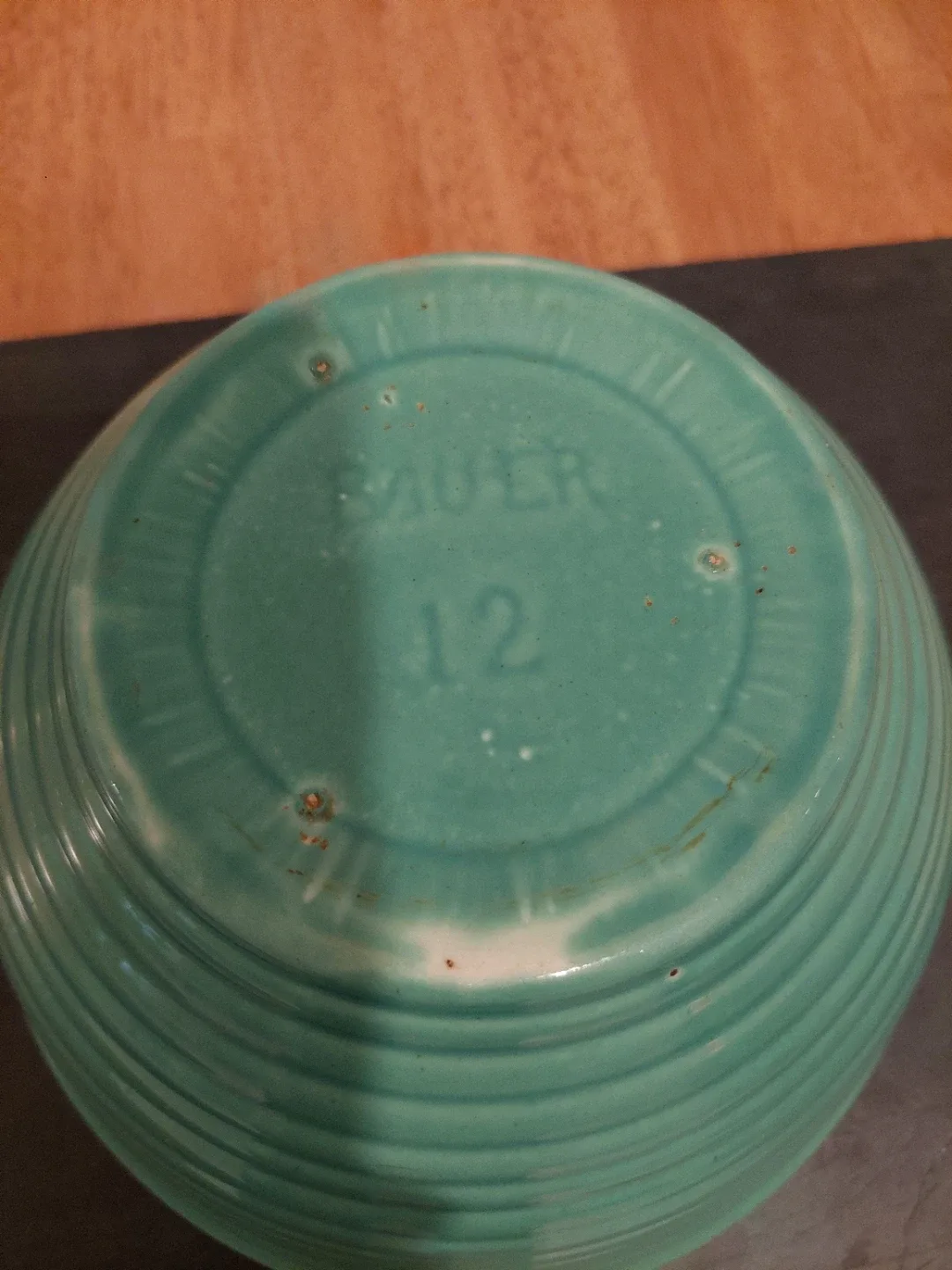 Bauer Pottery #12 Mixing Bowl - Turquoise image indicator(2)