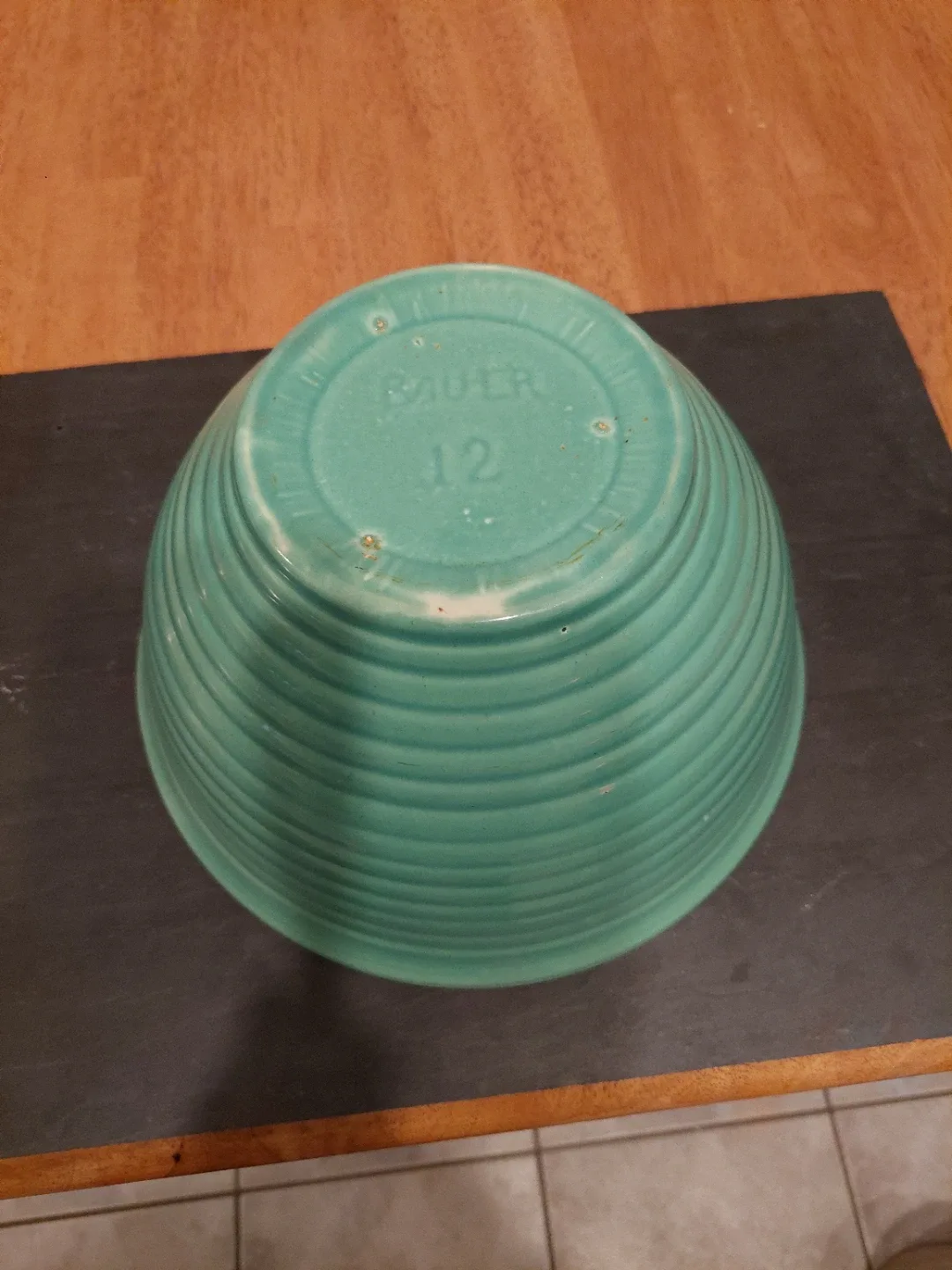 Bauer Pottery #12 Mixing Bowl - Turquoise image indicator(3)