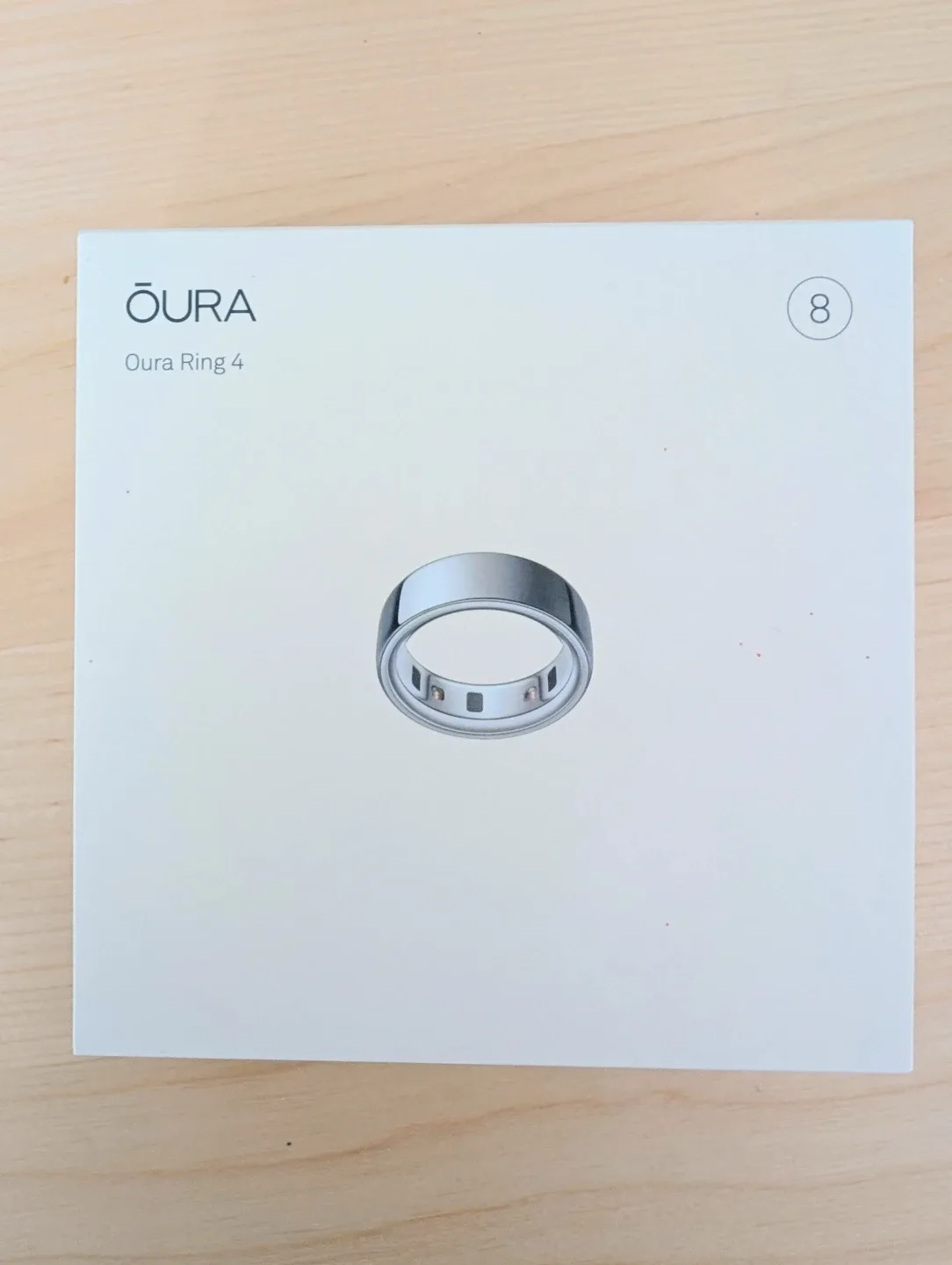 Oura Ring 4 Silver Size 8 - Sealed new in box!
