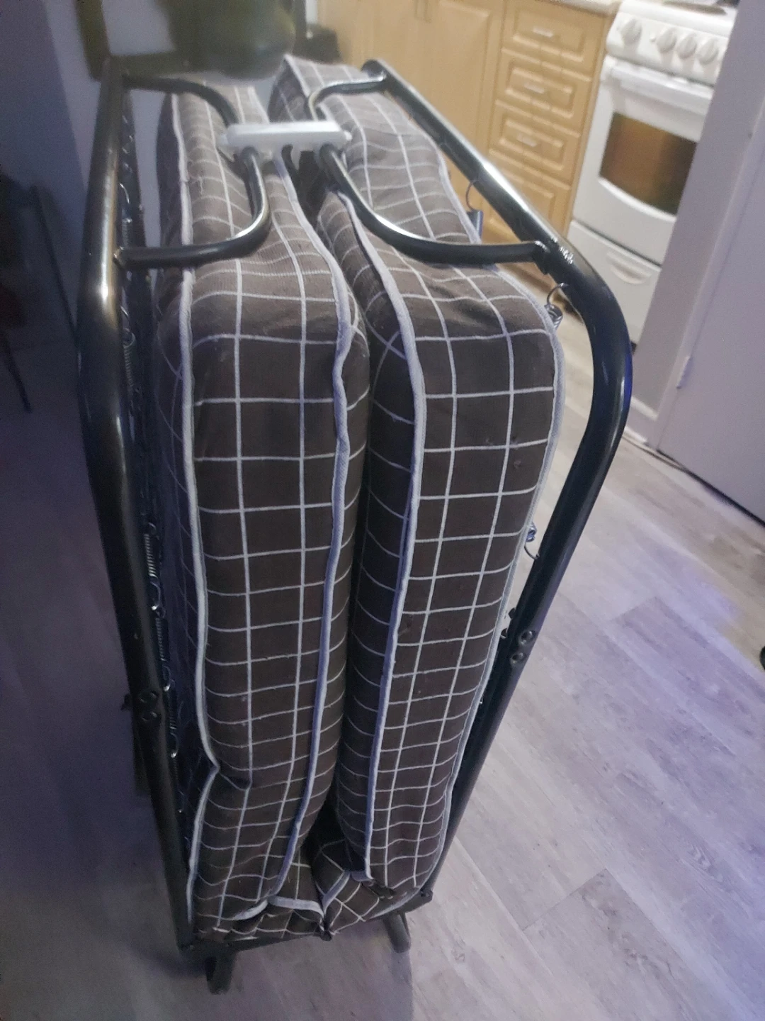Folding Bed Frame with Mattress