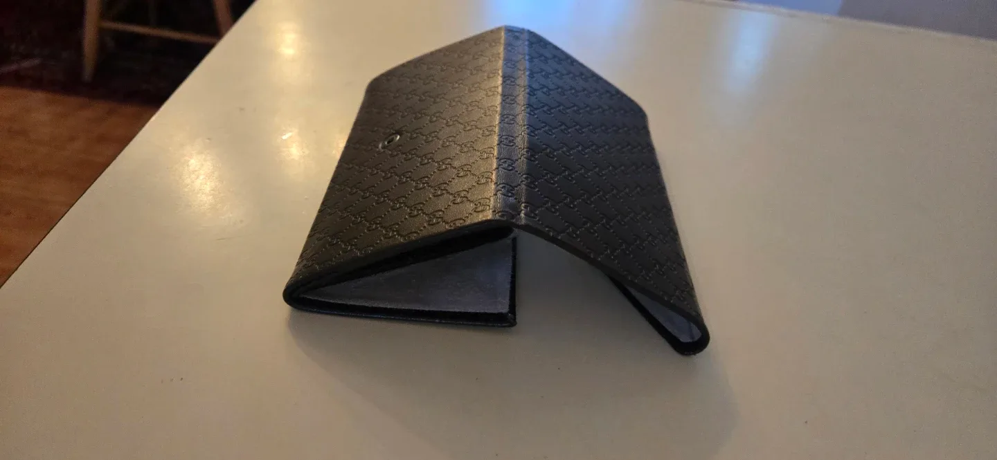 Gucci Black Leather Sun Glasses Case