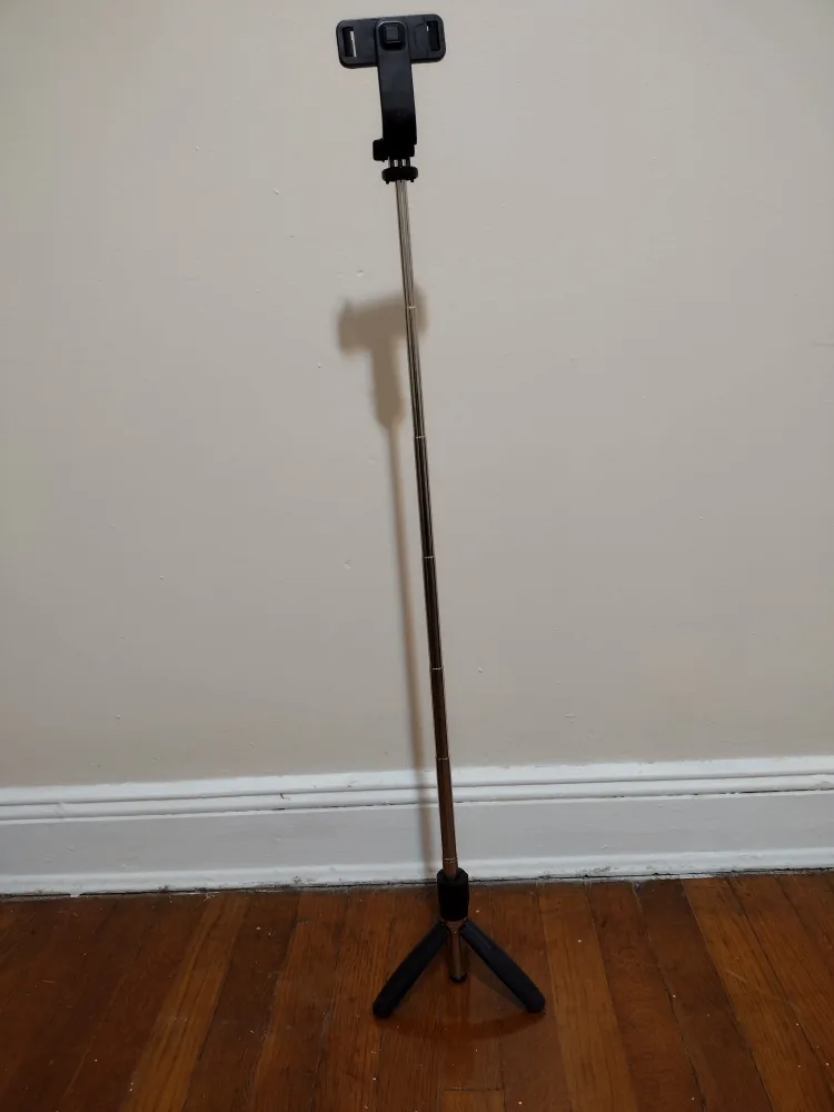 Black Extendable Phone Selfie Stick Tripod #Cleanout image indicator(2)
