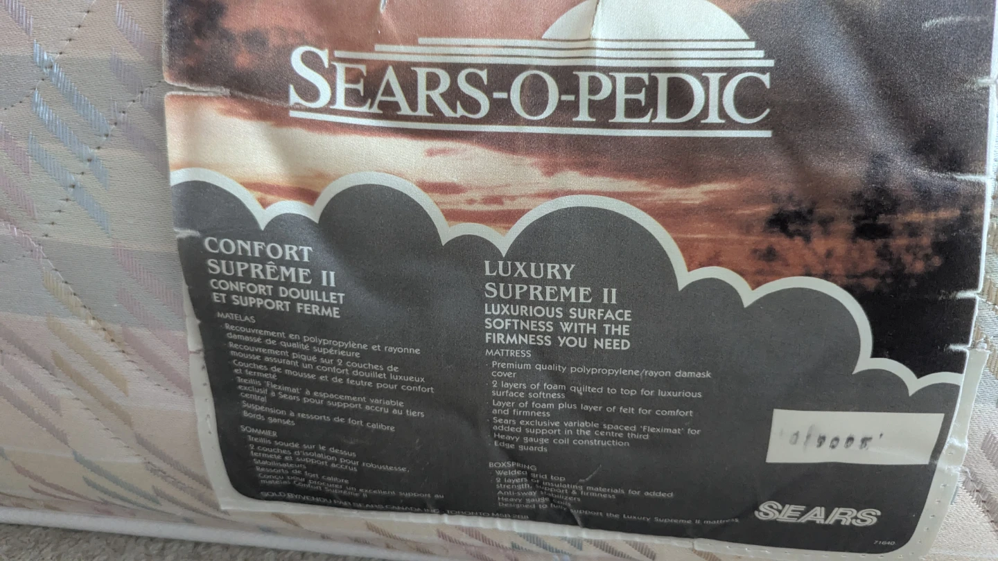 Sears-O-Pedic Mattress - Confort Supreme II - photo 2