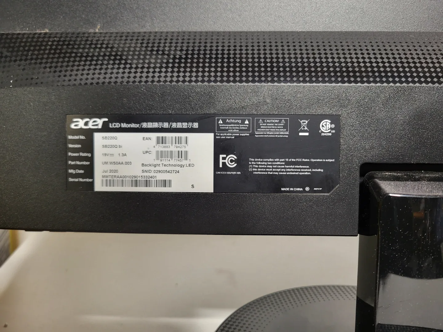 Acer 22-inch LED Monitor