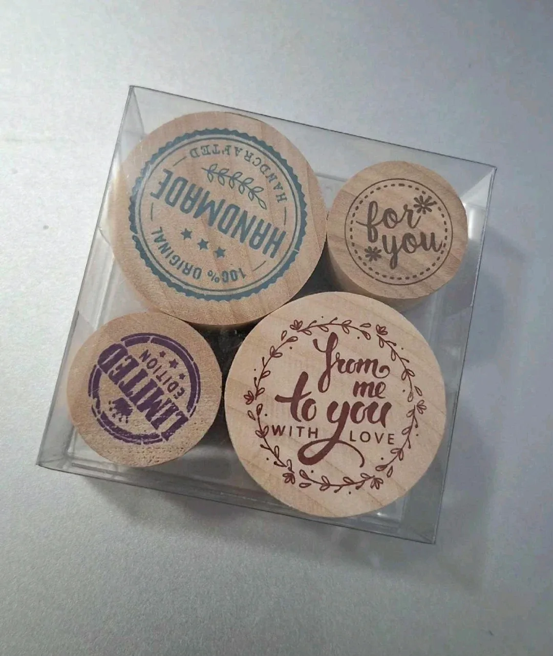 Recollections Wood Stamp Set - 4 pc #Cleanout