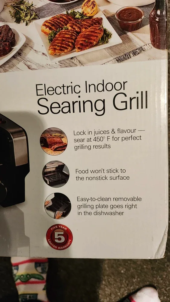 Hamilton Beach Electric Indoor Searing Grill - New in Box image indicator(2)