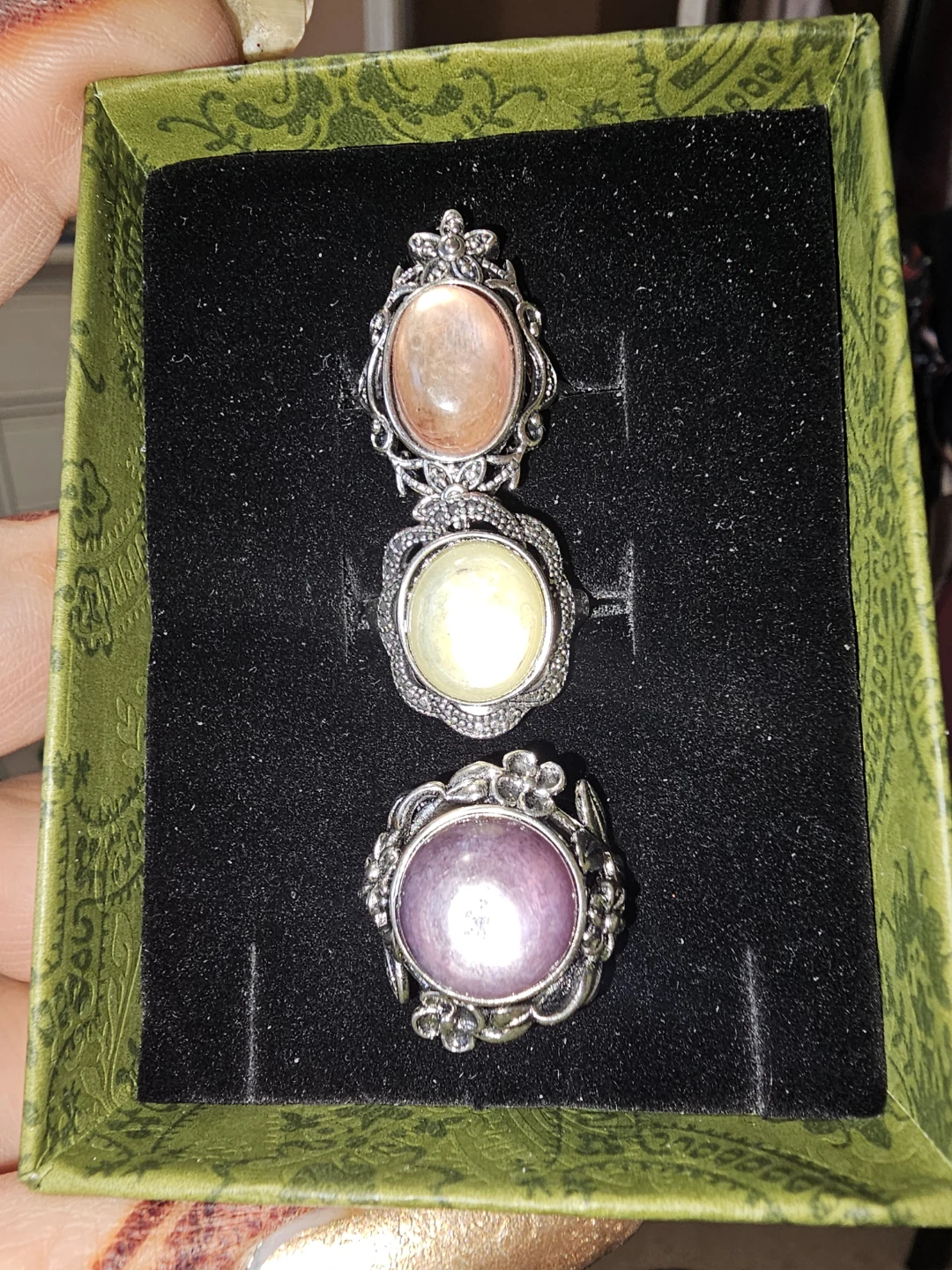 Vintage Rings with lepidolite crystals - photo 2