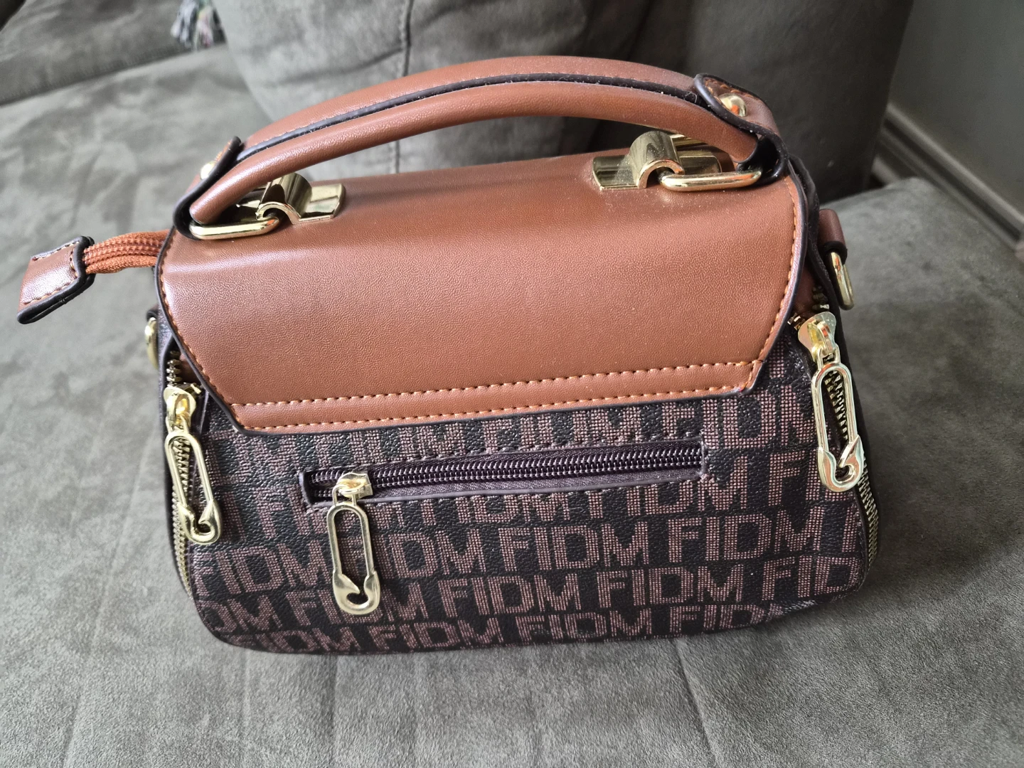 FIDM YIQBE Brown Patterned Handbag - photo 4