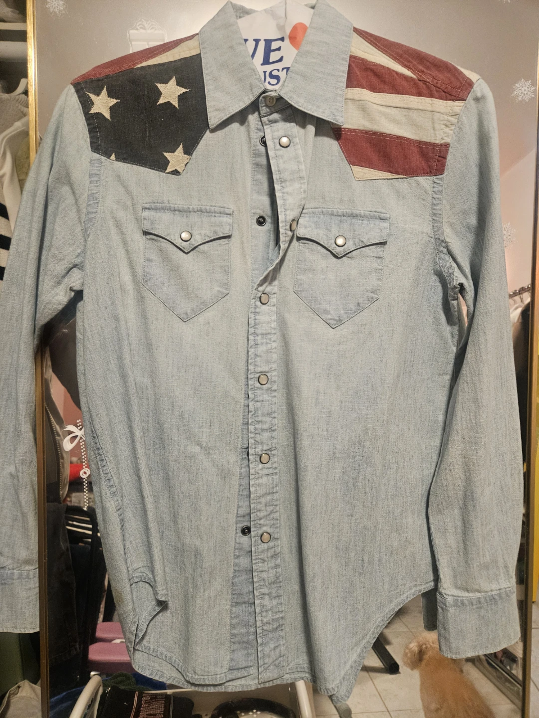 Polo Ralph Lauren American Flag Denim Shirt - photo 3