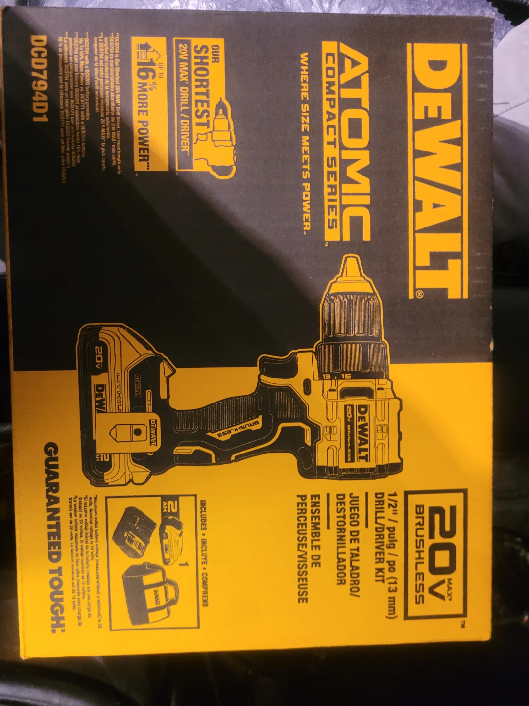 DeWalt Atomic 20V Brushless Drill/Driver Kit - New