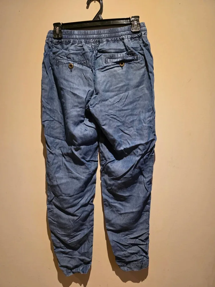 Blue Denim Jogger Pants image indicator(2)