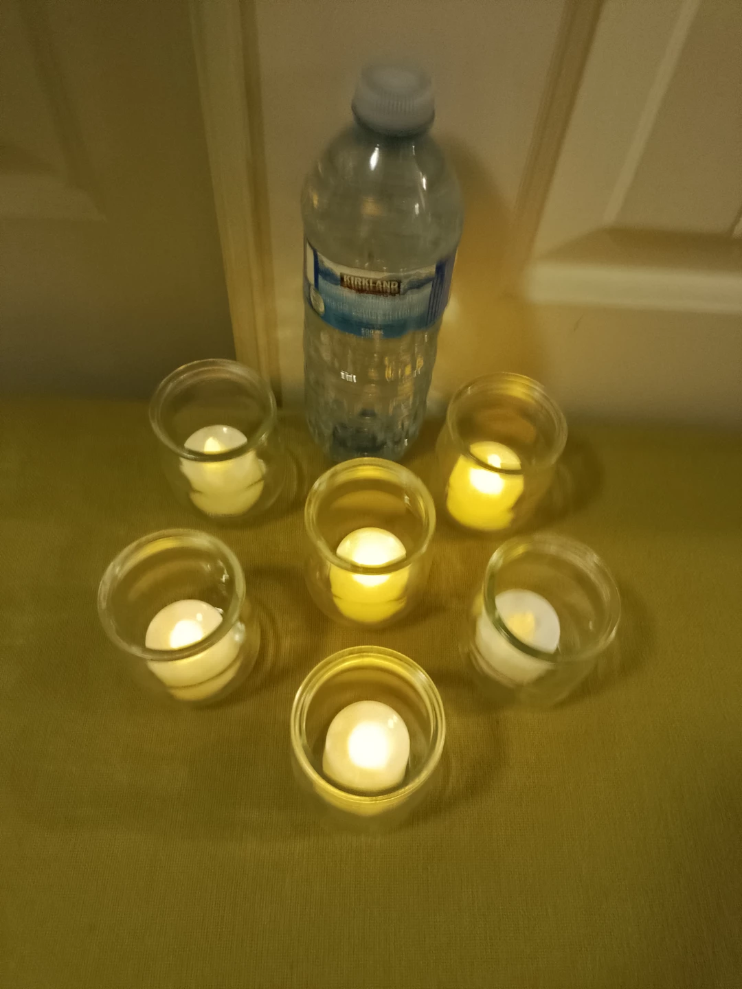 🕯️➡️ LED Tea Lights in Milk Jug Style Glass Holder 🕯️