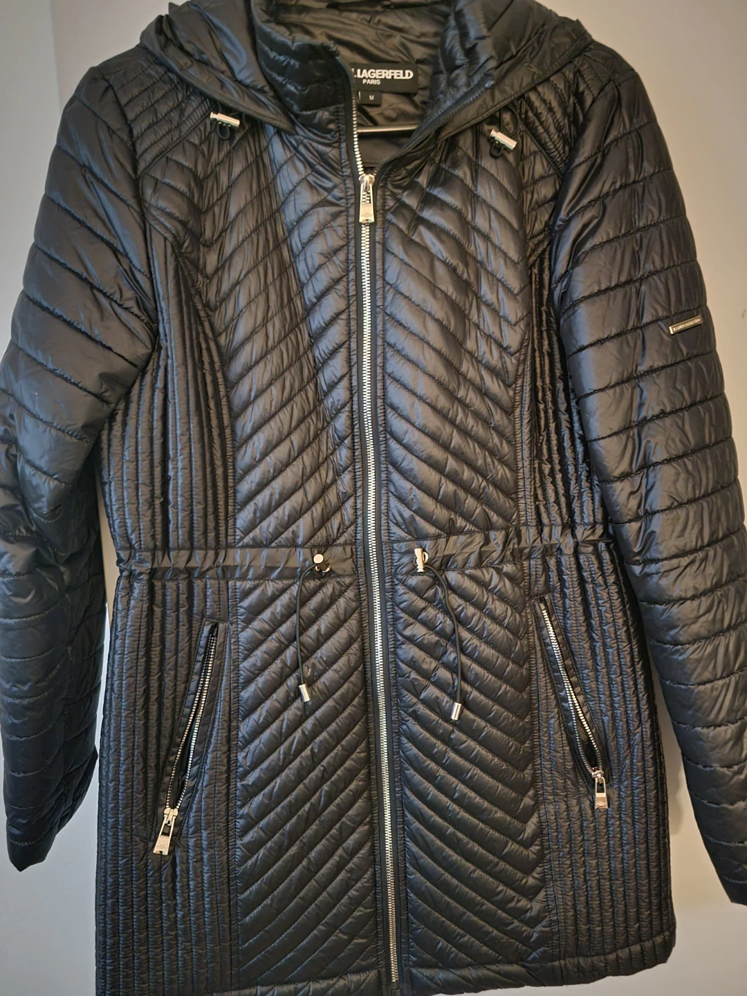 Karl Lagerfeld Black Puffer Jacket - Size M - photo 3