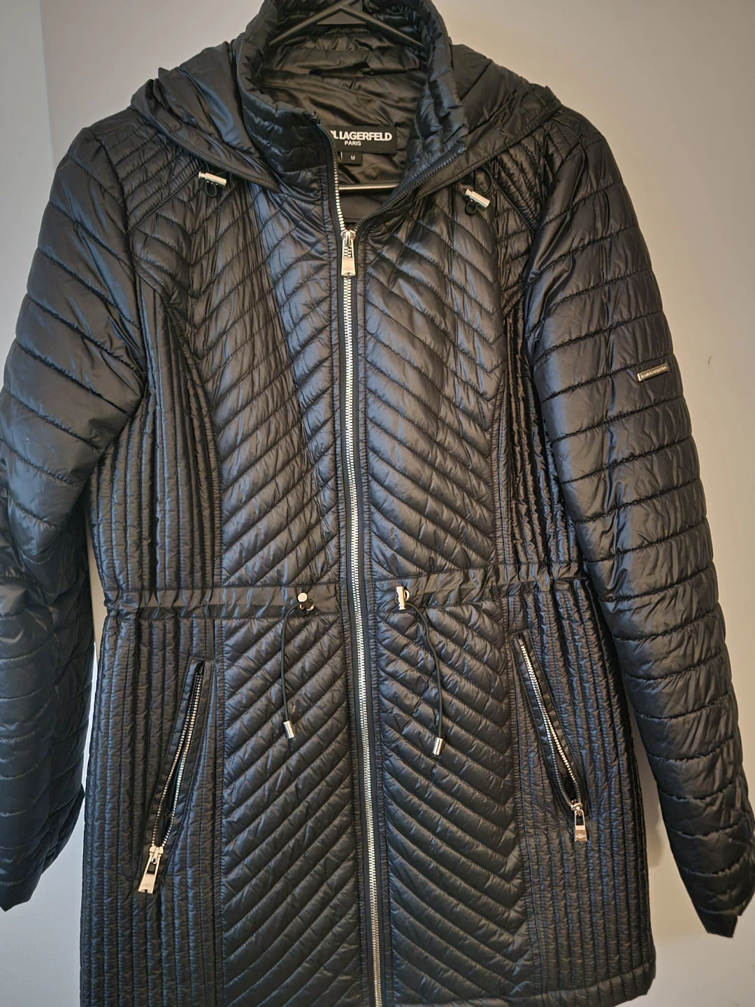 Karl Lagerfeld Black Puffer Jacket - Size M - photo 5