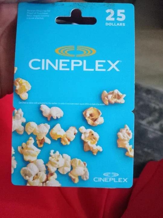 25 cinplex gift card