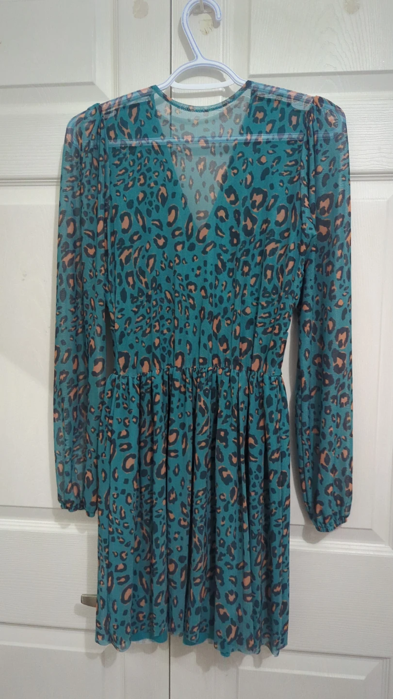 Brazilian Leopard Print Mini Dress - Teal - photo 2