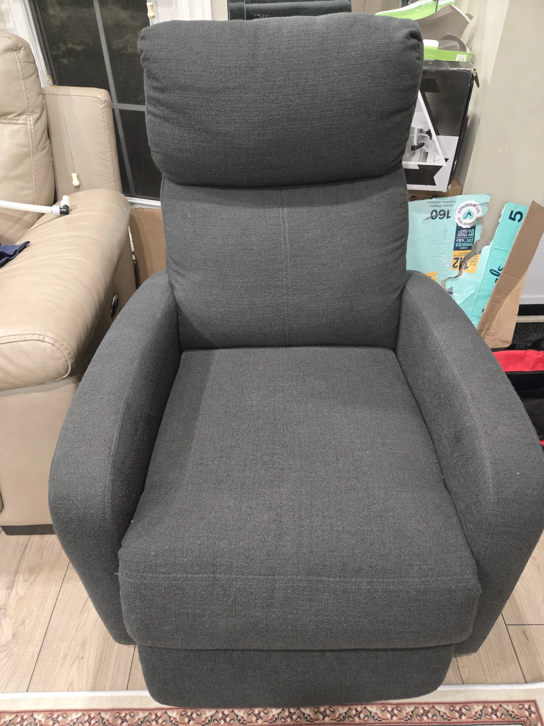 Grey Fabric Recliner Chair - photo 3