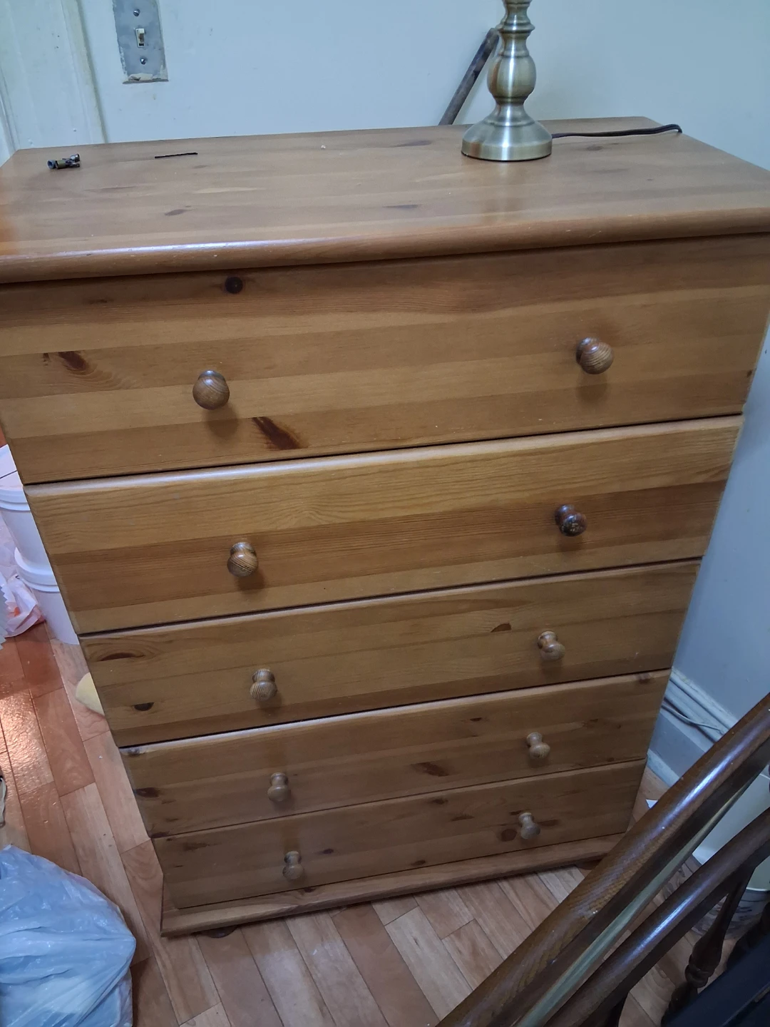 Wooden 5-Drawer Dresser - photo 2