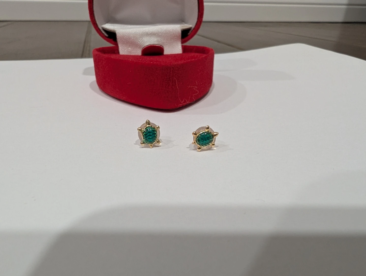Brand New 10K Yellow Gold Turtle Earrings For Sale - photo 4