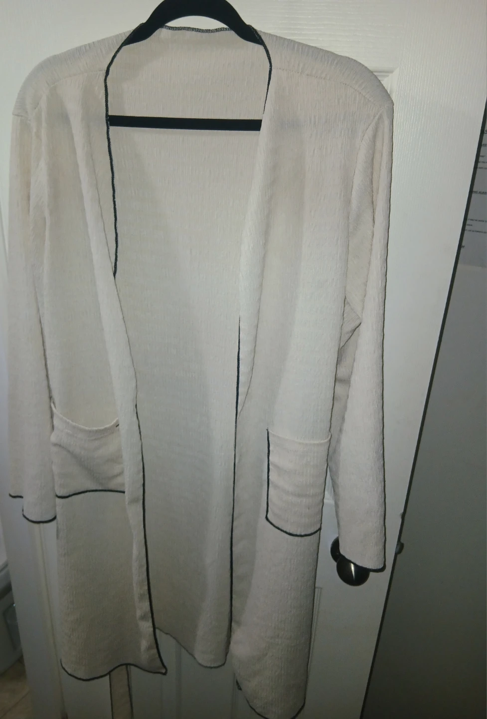 Off-White Textured Robe -S/M