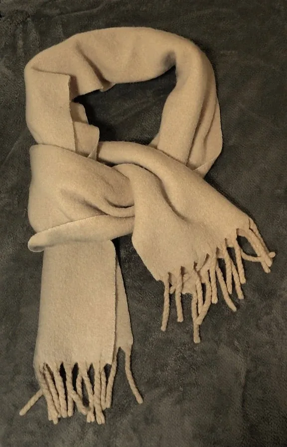 Beige Wool Scarf