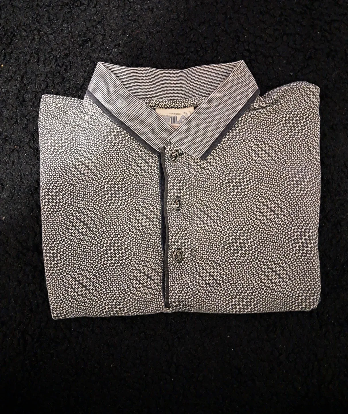 Fila Patterned Polo Shirt - Size L image indicator(3)