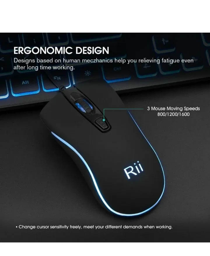 Rii RK105 RGB Keyboard and Mouse Combo - New in Box! image indicator(7)