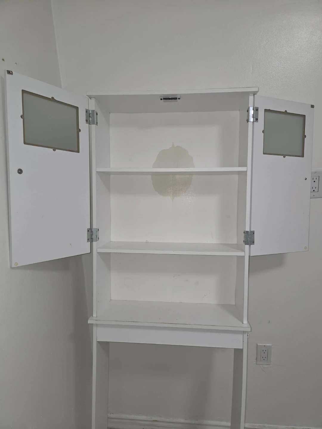 White Over-the-Toilet Storage Cabinet - photo 2
