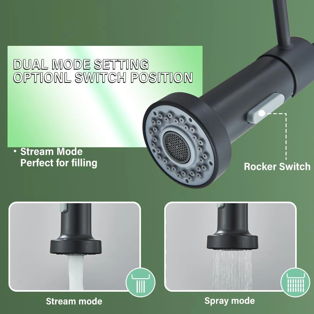 Matte Black Kitchen Faucets with Pull Down Sprayer BNIB - photo 5