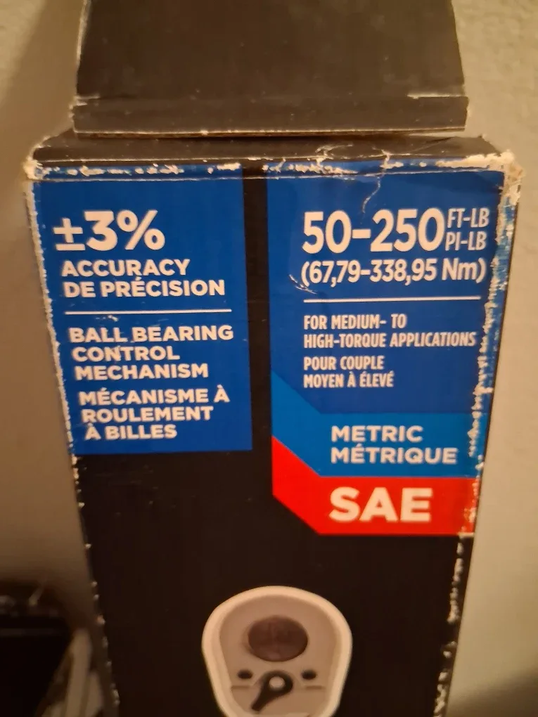 Maximum Torque Wrench 50-250 ft-lb image indicator(2)