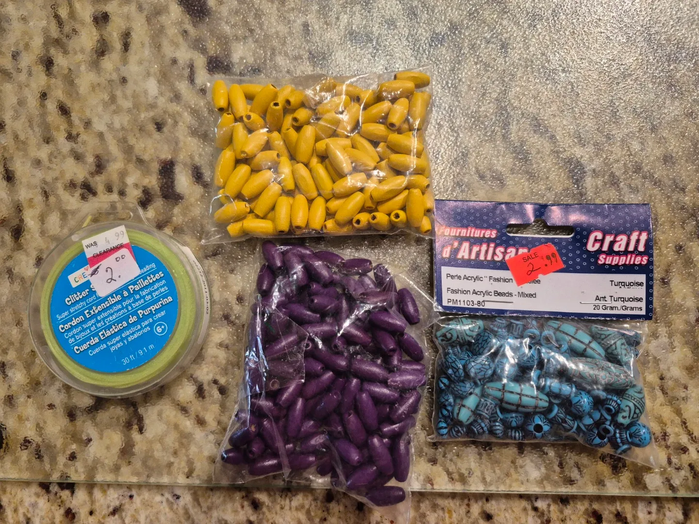 Beads & Glitter Cord plus pattern magazine. #cleanout