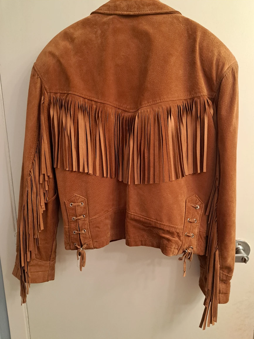 Cuir Dimitri Brown Fringe Suede Jacket - Size M/L - photo 4