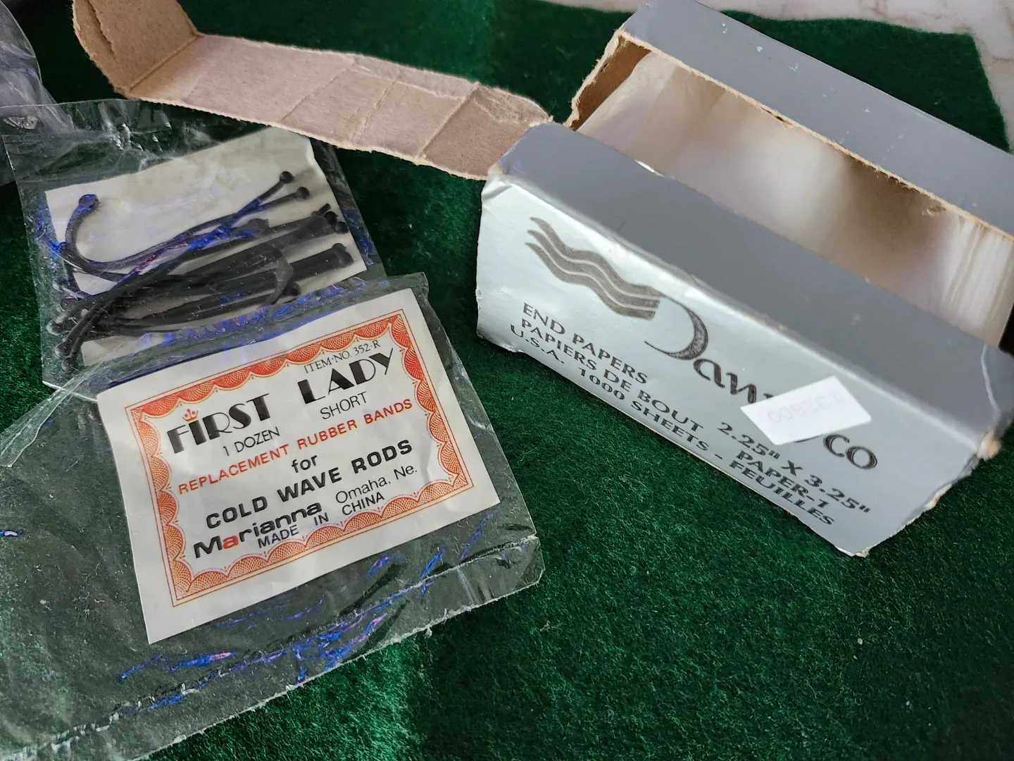 First Lady Cold Wave Rod Rubber Bands + End Papers