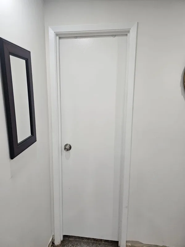 White doors with hand door image indicator(9)