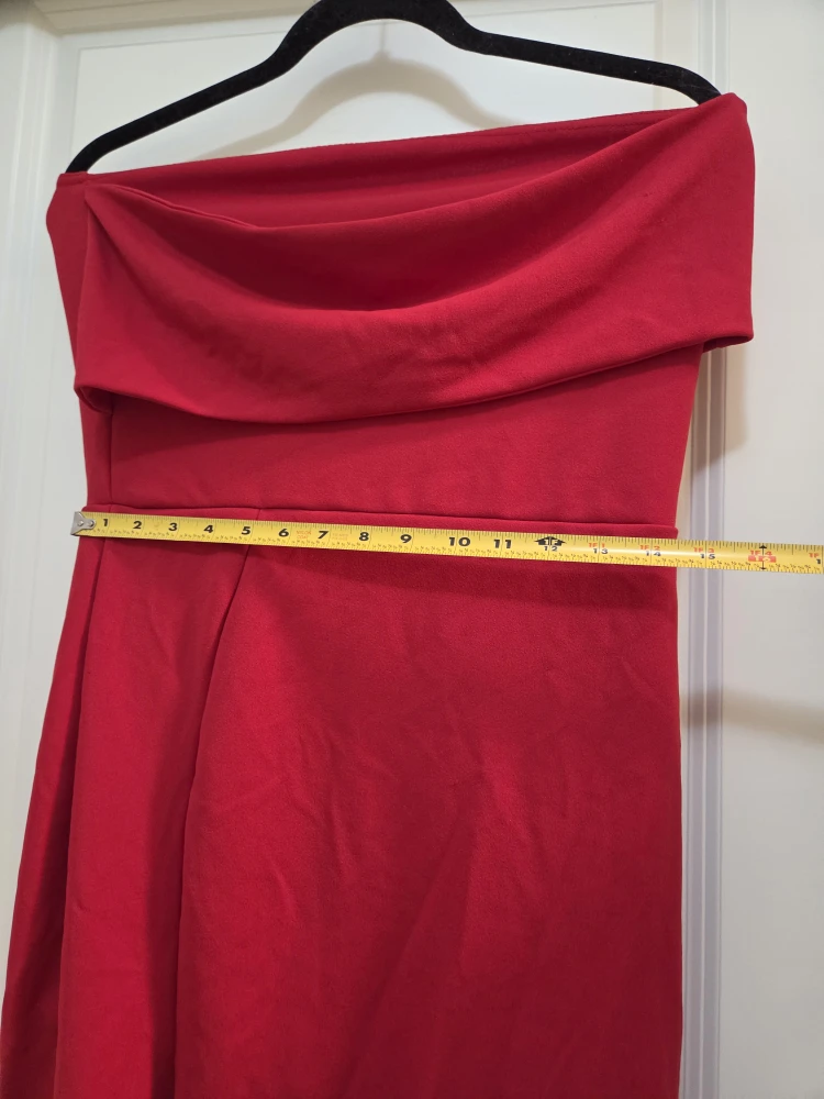 #cleanout new missguided red off shoulder dress in US10 - photo 3