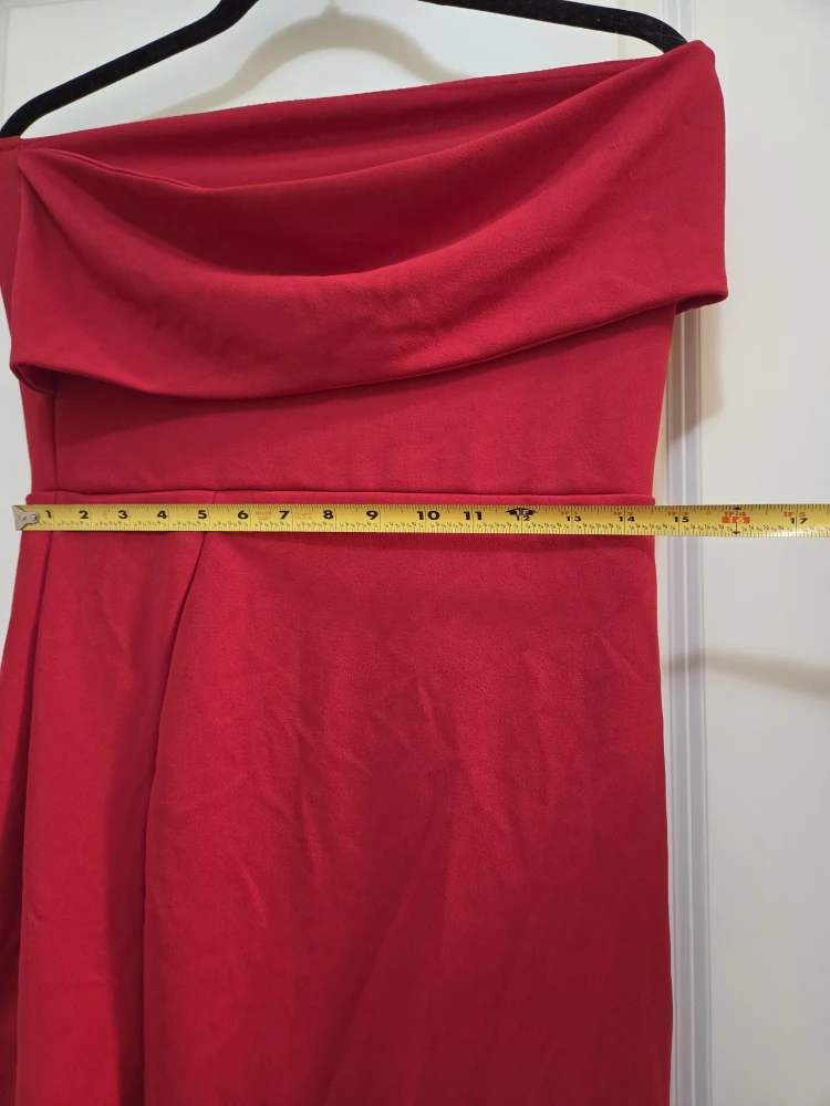 #cleanout new missguided red off shoulder dress in US10 - photo 4