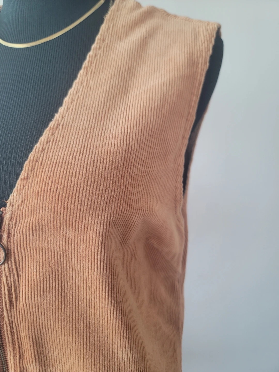 Billabong Women's Brown Corduroy Zipper Dress Shift Dress Sz M - photo 5