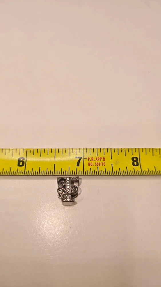 925 Silver Letter T Charm #Cleanout