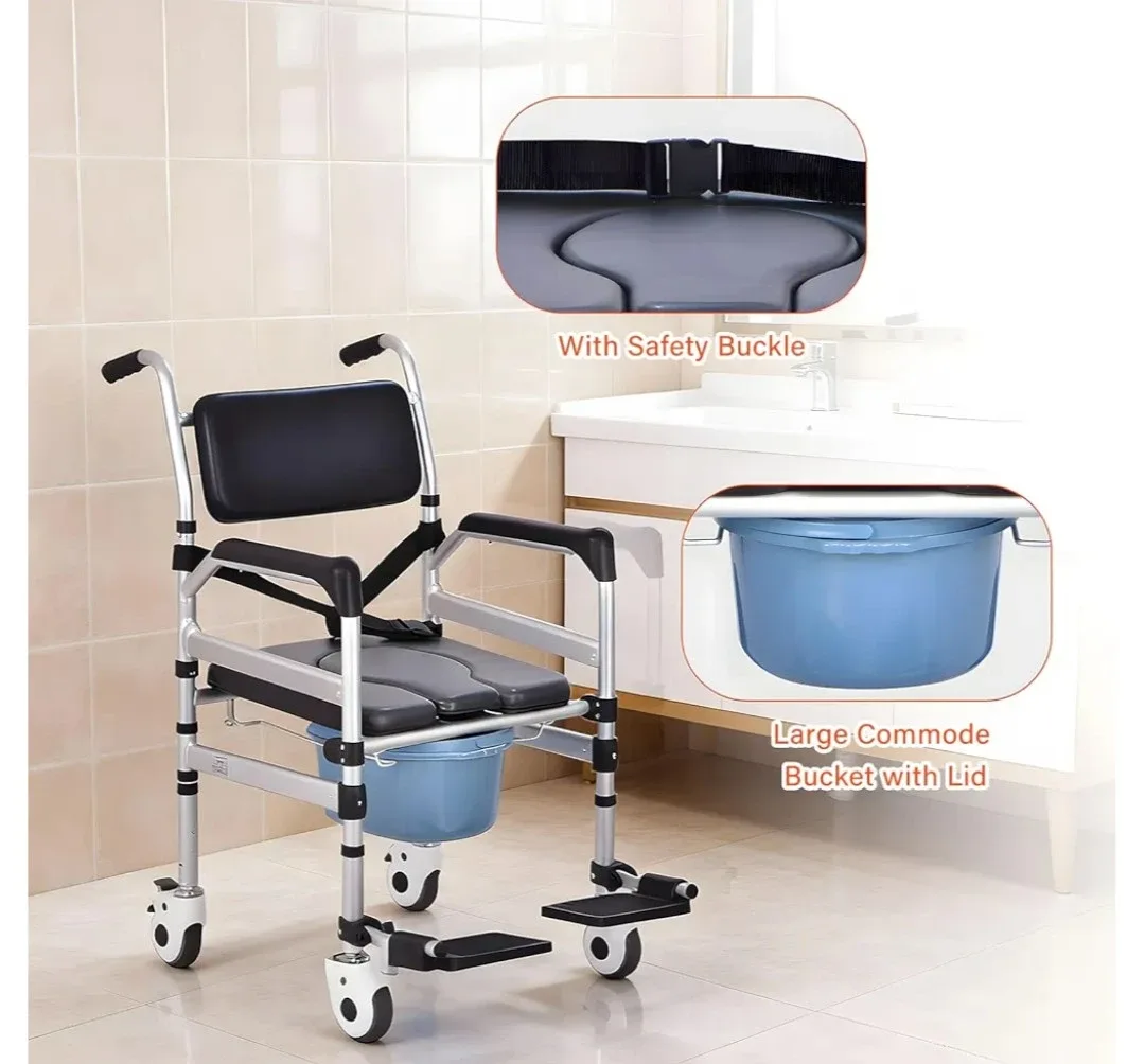 R0lling C0mm0de Chair - P0rtable T0ilet Seat