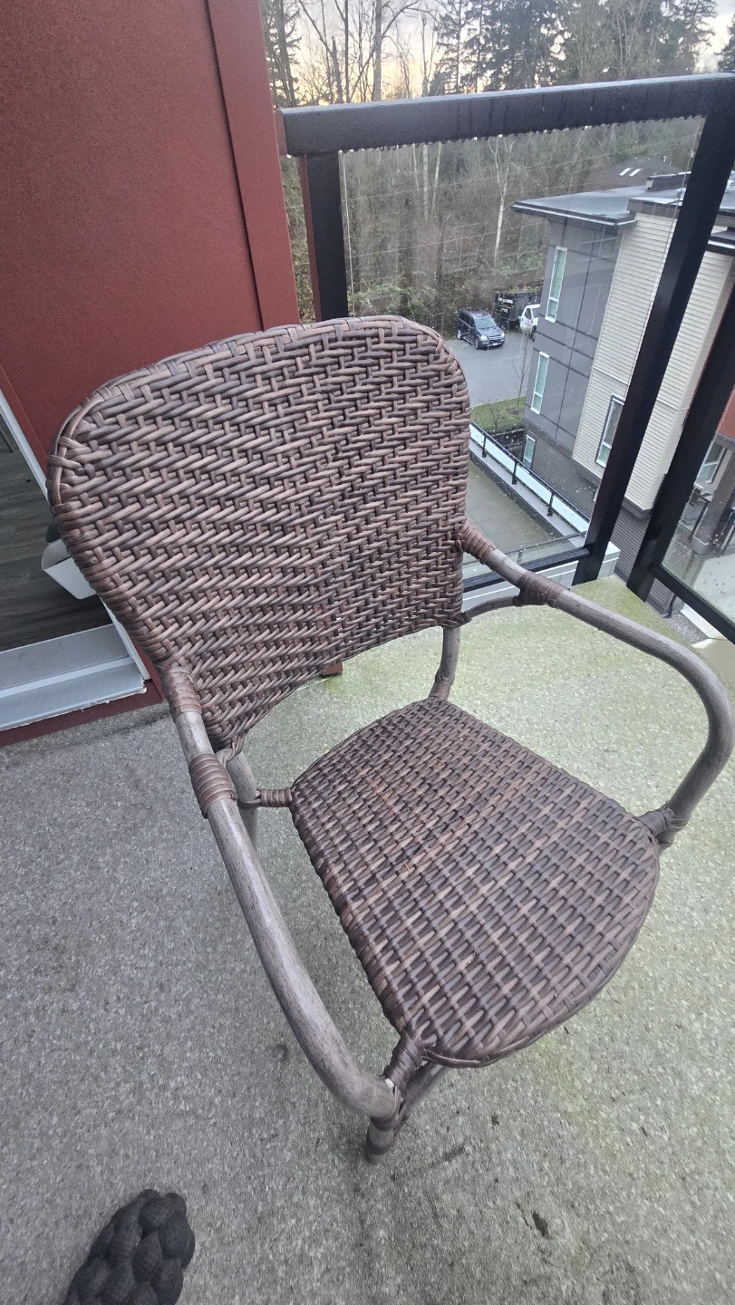 Wicker Patio Table and Chairs Set - photo 3