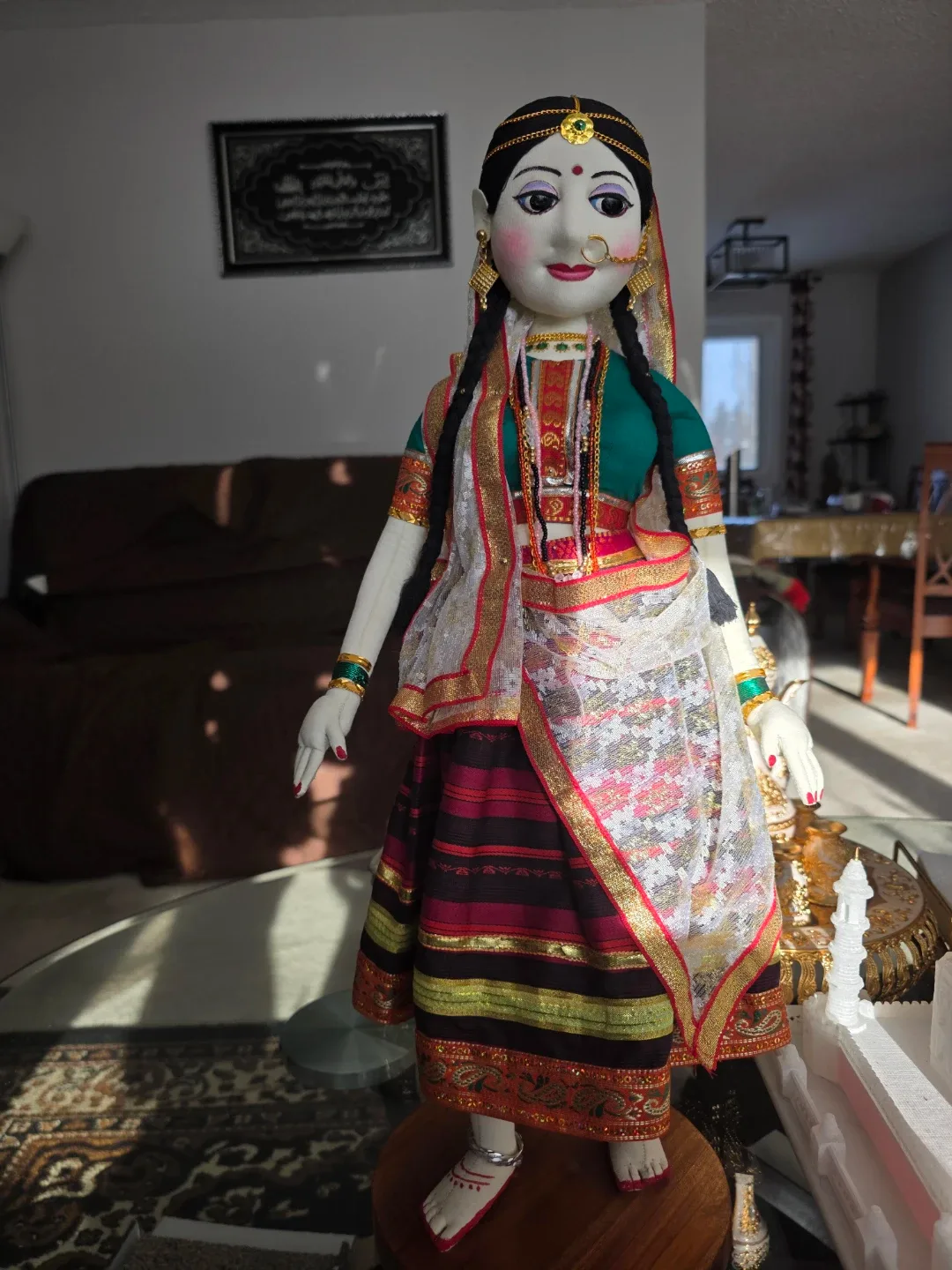 Collectible Handmade portrait of a rural tribal girl doll