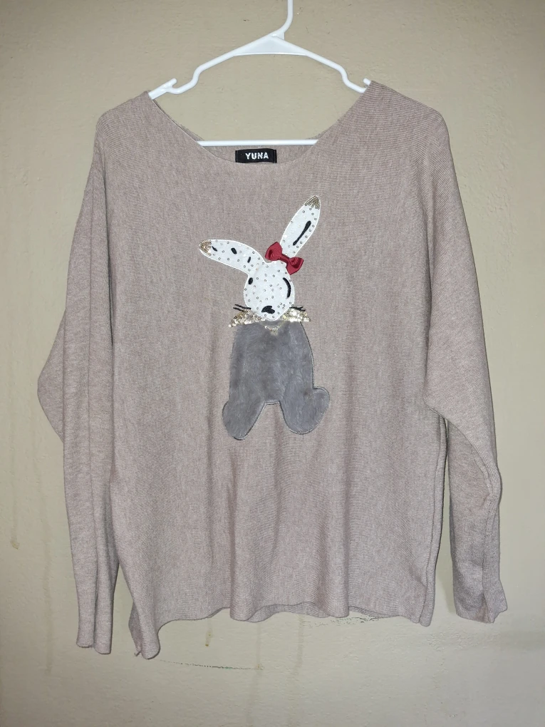 Yuna Bunny Design Sweater