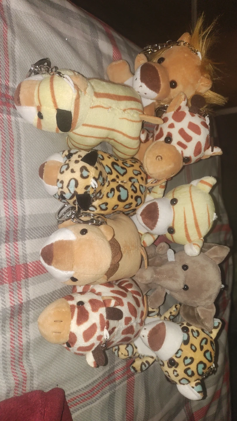 Assorted Animal Plush Keychains