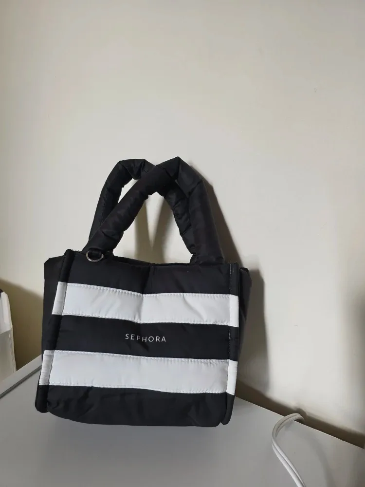 Sephora Puffy Striped Mini Tote Bag #Cleanout image indicator(5)