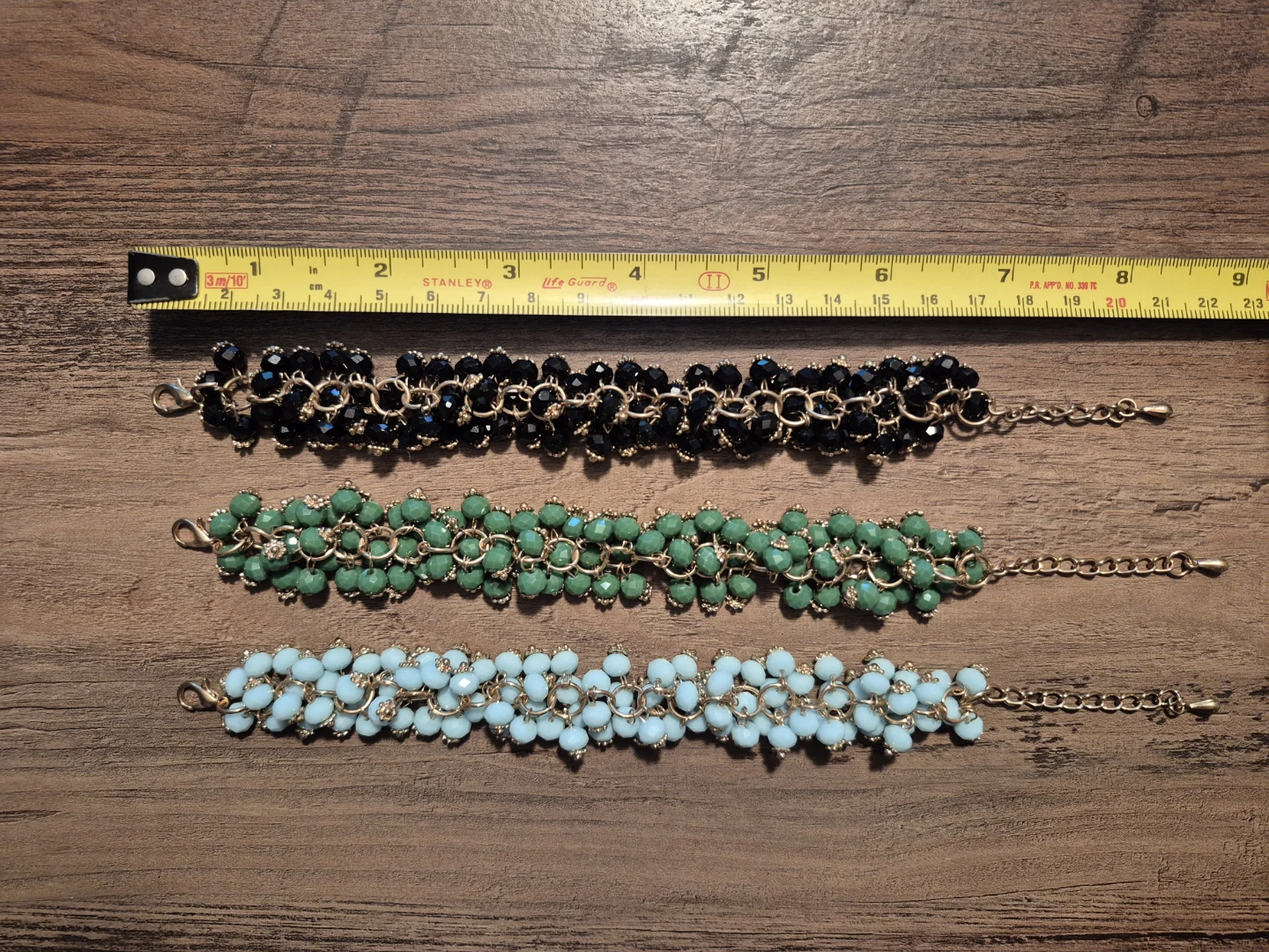 Beaded Bracelets - Black, Green, Blue - photo 3