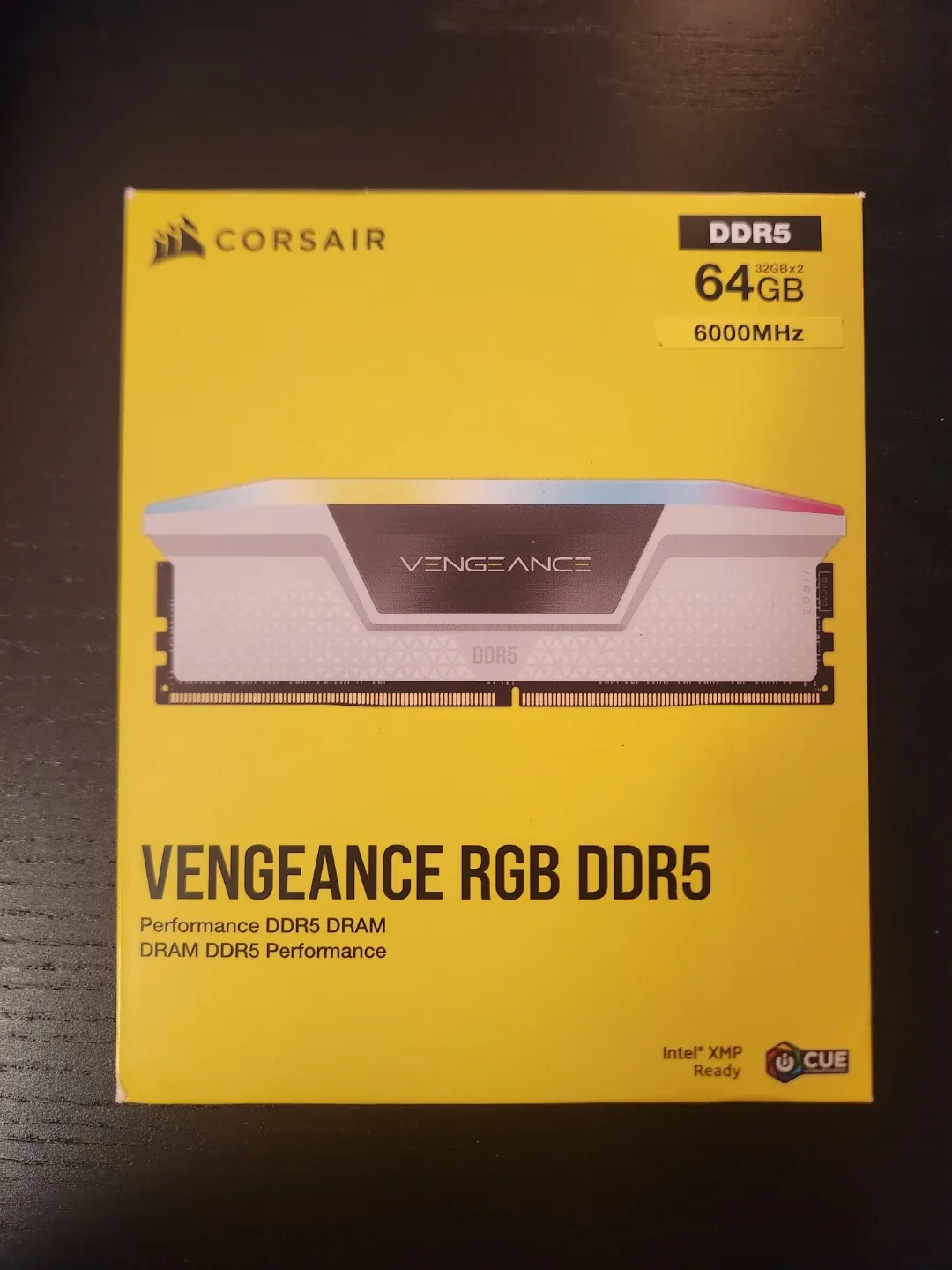 Corsair Vengeance RGB DDR5 64GB (2×32) 6000MHz CL30 White